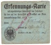1919 Erkennungskarte Universit Francfort Main Allemagne Carte d