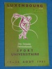 LASEL FISU Luxembourg Sport Universitaire 1951 Semaine Internati