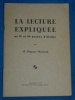 La Lecture Explique V M. Wagener Nosbusch Luxembourg 1937 Plets