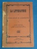 La Littrature du Grand-Duch de Luxembourg Jules Keiffer 1903 P