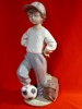 Boy with football Rotary International Lladro 1988 Fuball
