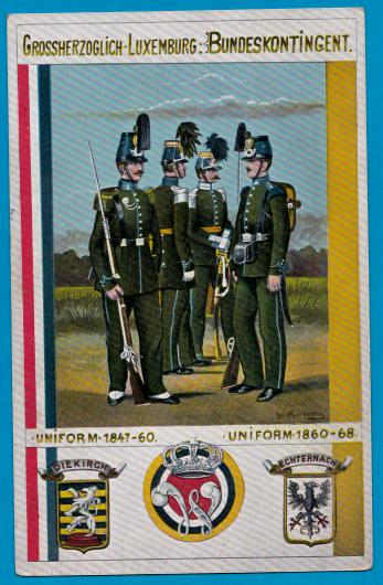 Militaire Luxembourg Uniform 1847-60 1860-68 Diekirch Echternach ...